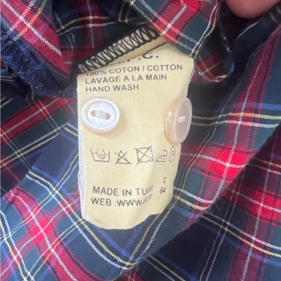 A.P.C. Blouse long sleeve shirt plaid size 38 - Picture 6 of 6